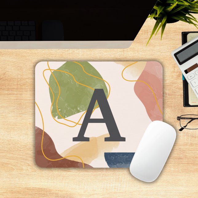 Boho Abstract Pattern Monogrammed Mousepad (Boho Abstract Pattern Monogrammed Mousepad
)