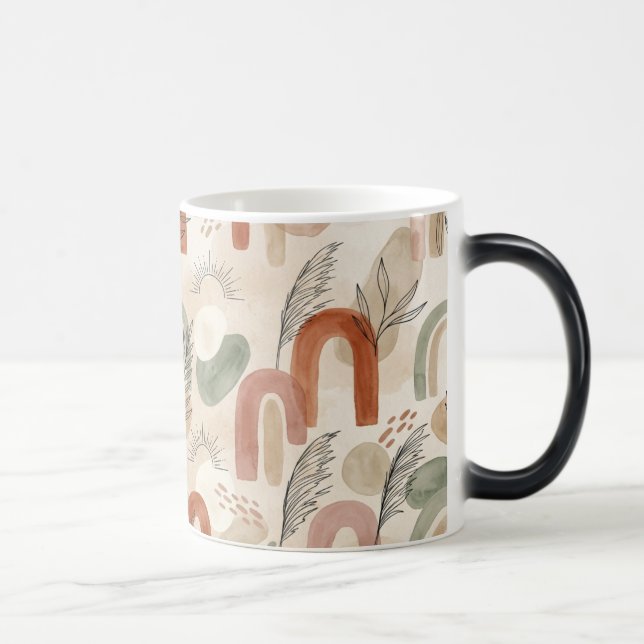 Boho Abstract Pillow & Mug - Terracotta Sage Neutr (Right)