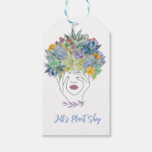 Boho Abstract Plant Lady Gift Tags