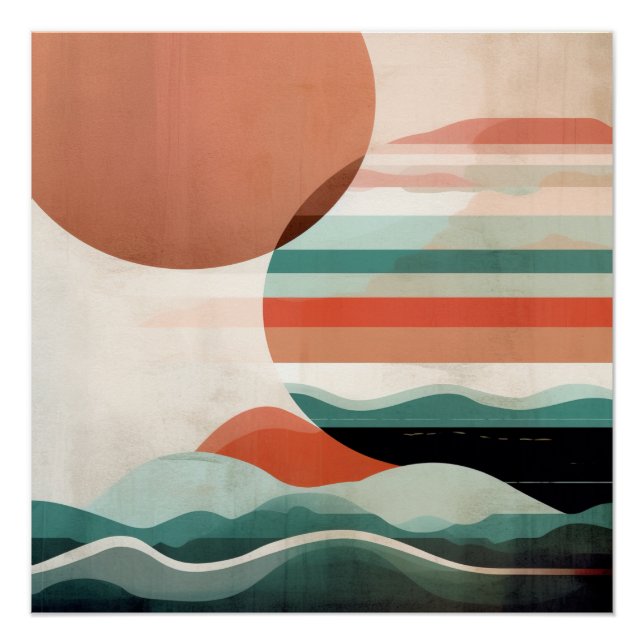 Boho Abstract  Poster (Front)