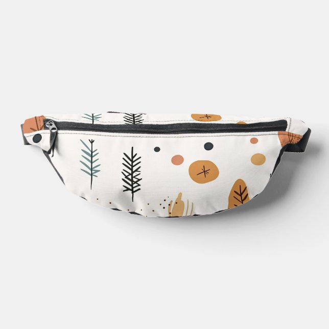 Boho Abstract Retro Trendy Collection Fanny Pack (Lay Down)