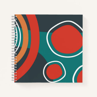 Boho abstract shapes art notebook