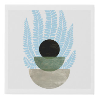 Boho Abstract Shapes Faux Canvas Print