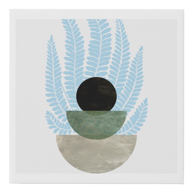 Boho Abstract Shapes Faux Canvas Print (Front)