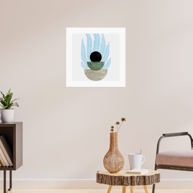 Boho Abstract Shapes Poster (Living Room 3)