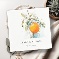 Boho Abstract Sketchy Orange Garden Wedding
