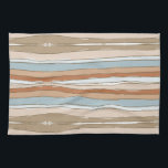 Boho Abstract Stripes Kitchen Towel<br><div class="desc">Abstract Striped pattern with a bohemian color scheme.</div>