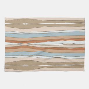 Boho Abstract Stripes Kitchen Towel