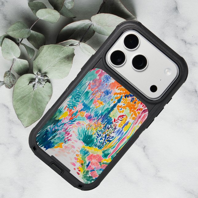 Boho Abstract Wildflower Garden Otterbox iPhone Case (Creator Uploaded)