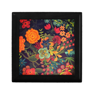 Boho Acrylic Painting Floral Design Gift Box