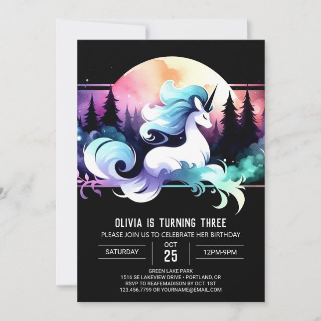 Boho Adorable Horse Birthday  Invitation (Front)