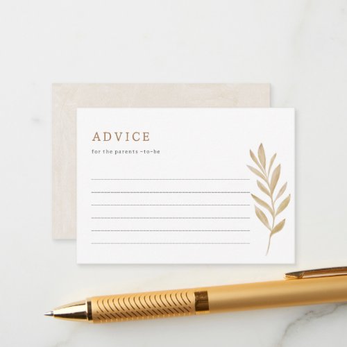 Boho Advice for Parents Enclosure Card