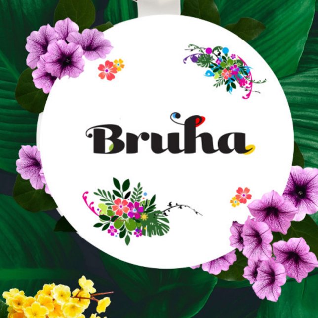 Boho Aesthetic Filipino Bruha Round Keychain (Creator Uploaded)