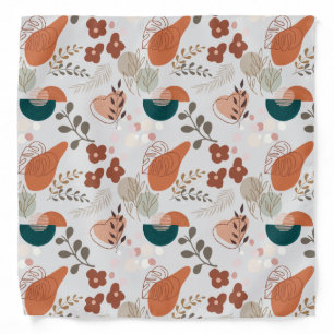 BOHO Aesthetic Pattern A10 Offwhite BG Bandana