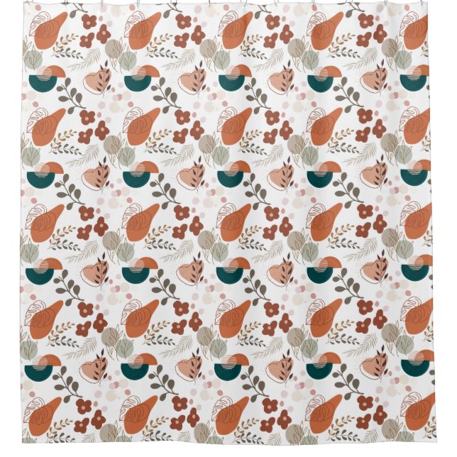 BOHO Aesthetic Pattern A10 Shower Curtain (Front)