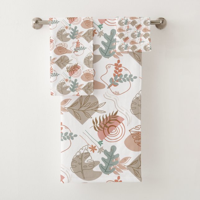 BOHO Aesthetic Pattern A11 Bath Towel Set (Insitu)