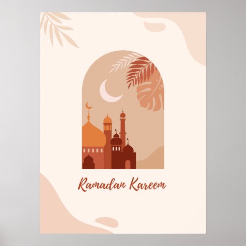 Boho Aesthetic Ramadan Kareem Ramadan Poster