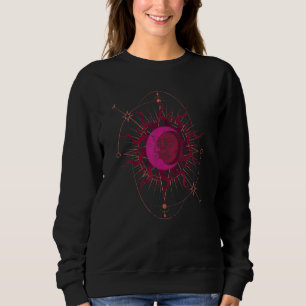 Boho Aesthetic Sun Moon Celestial Bodies Astrology Sweatshirt