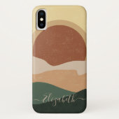 Boho Aesthetic Sunset Modern Art Personalized Case-Mate iPhone Case (Back)