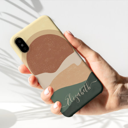 Boho Aesthetic Sunset Modern Art Personalized Iphone Xs Case