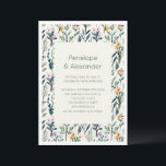 Boho Aesthetic Watercolor Wildflower Wedding Invitation<br><div class="desc">Boho Aesthetic Watercolor Wildflower Wedding Invitation</div>