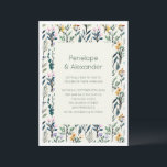 Boho Aesthetic Watercolor Wildflower Wedding Invitation<br><div class="desc">Boho Aesthetic Watercolor Wildflower Wedding Invitation</div>