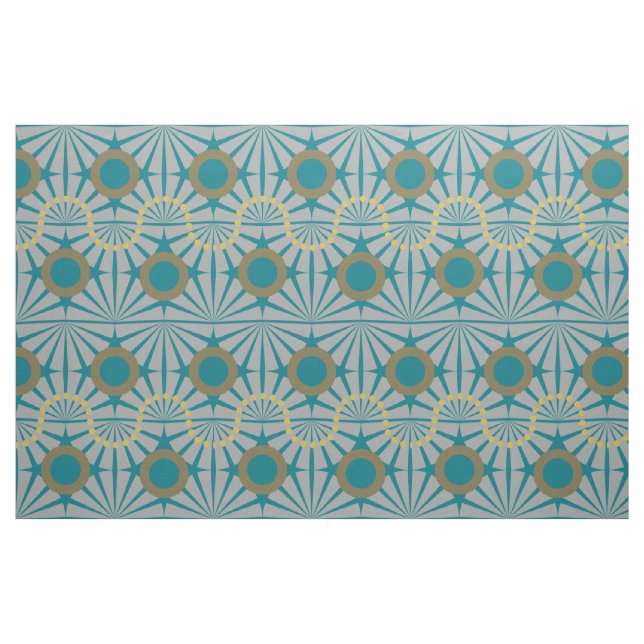 Boho african/ art deco/ 70s fusion pattern fabric (Fat Quarter)