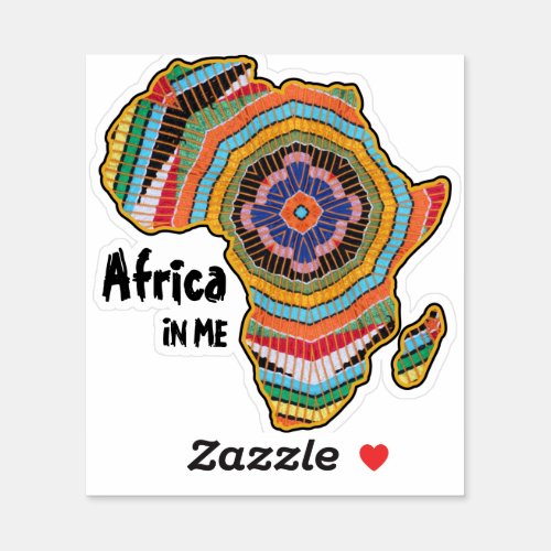Boho African Kente Kaleidoscope Africa IN ME Sticker