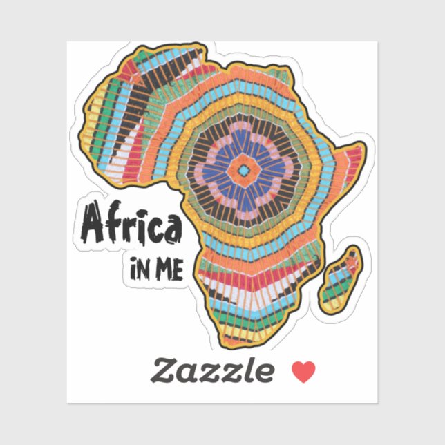 Boho African Kente Kaleidoscope Africa IN ME Sticker (Sheet)