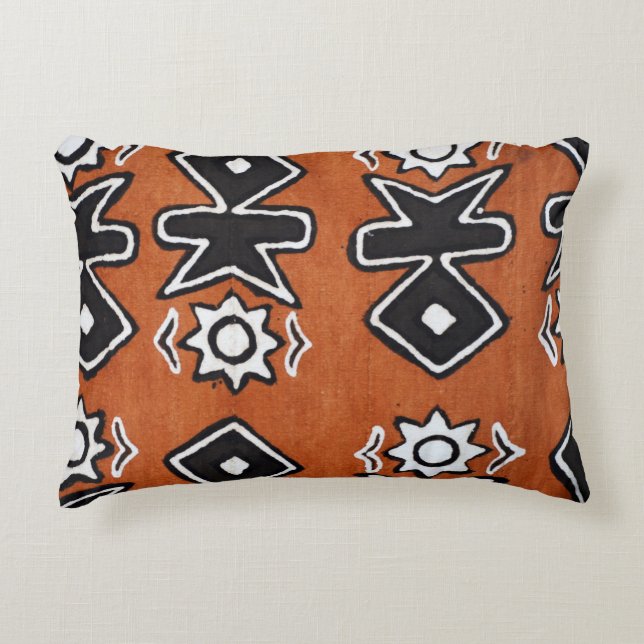 Boho African Tribal Accent Pillow (Front)