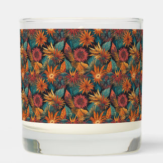 Boho AI Generated Floral Patterned Candle 