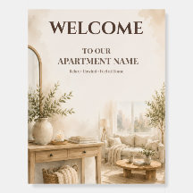 Boho Airbnb Welcome Apartment Sign