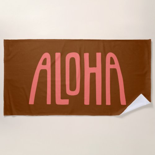 Boho Aloha Hawaii Retro Summer  Beach Towel