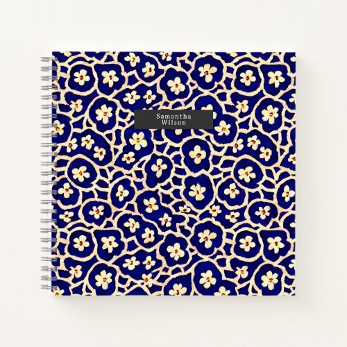 Boho Anemone Blue  Notebook
