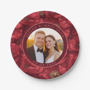 Boho Anemones Plates For Bachelorette Party