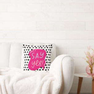 Boho Animal Boo Pattern Speech Bubble Throw Pillow