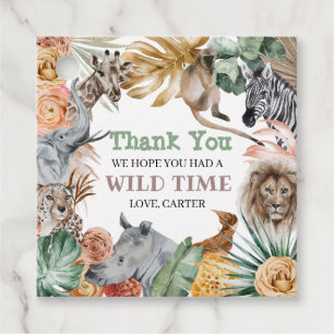 Boho Animal Safari Favor Tags