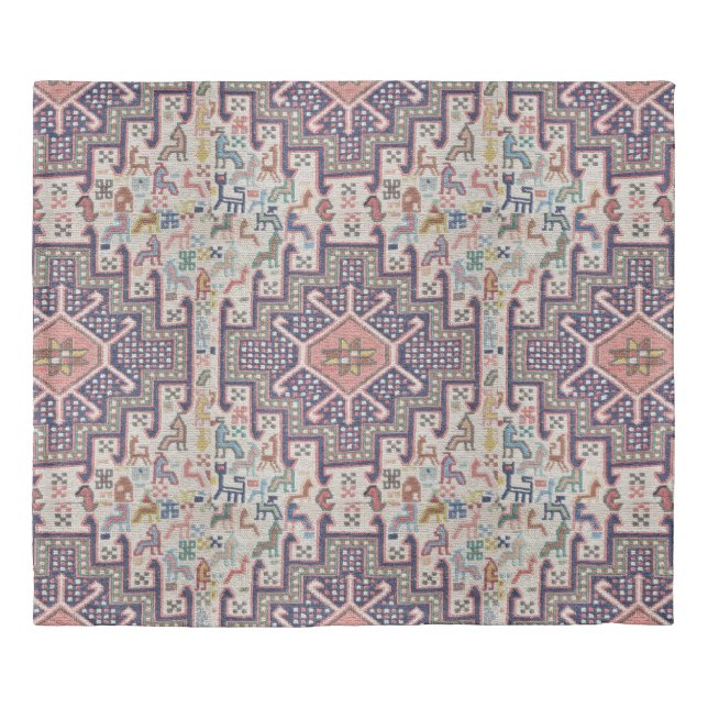 Boho Antique Oriental Turkish Kilim Persian Carpet Duvet Cover (Front)