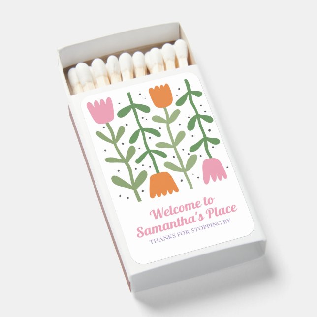 Boho Apartment Matches New Home Bulk Matchboxes (Front Open)