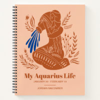 Boho Aquarius Zodiac Horoscope Astrology Journal