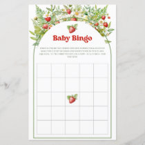 Boho Arch Berry Sweet Strawberry Baby Bingo Game