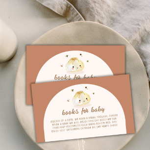 Boho Arch Chinese Dumpling Books For Baby Shower  Enclosure Card