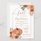 Boho Arch Fall In love Baby Shower Rustic Floral Invitation | Zazzle