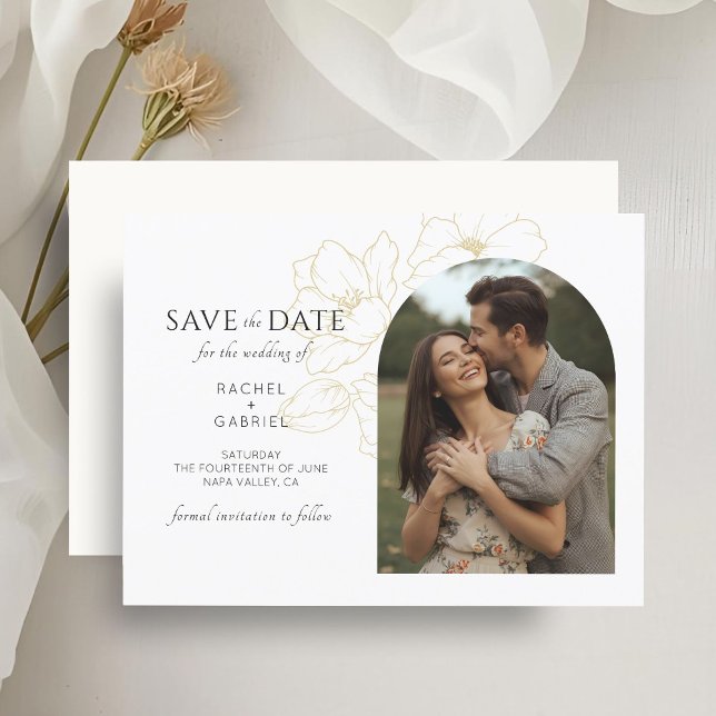 Boho Arch  Floral Wedding Save the Date (Creator Uploaded)