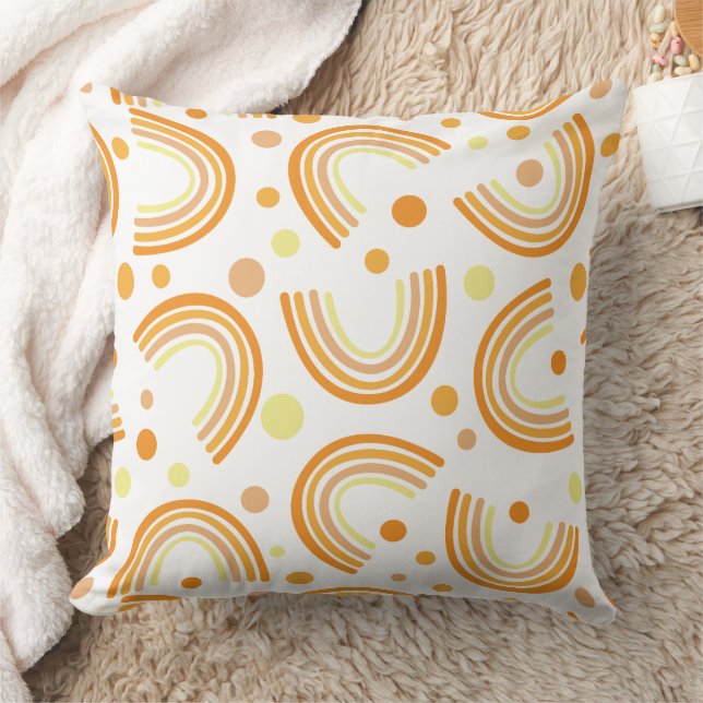 Boho Arch Geometric Pattern Throw Pillow (Blanket)