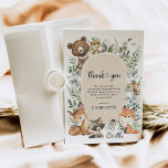 Boho Arch Greenery Woodland Animals Baby Shower Thank You Card<br><div class="desc">This elegant thank you card features a modern boho arch adorned with soft watercolor greenery and adorable animals from the woods. Suitable for both boy and girl baby shower.</div>