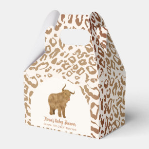 Boho Arch Holy Cow Western Baby Shower Favor Boxes