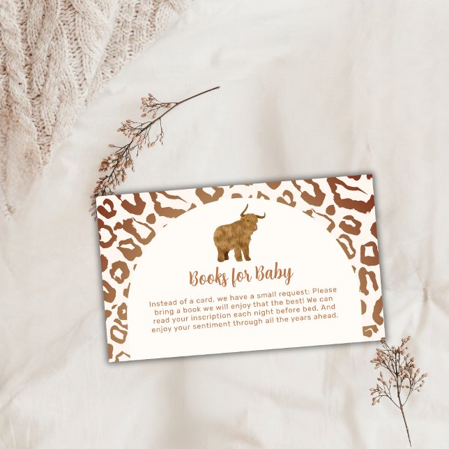 Boho Arch Holy Cow Western Books For Baby Shower Enclosure Card (Boho Arch Holy Cow Western Books For Baby Shower Enclosure Card)