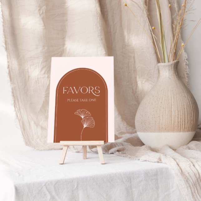 Boho Arch Minimalist Baby Shower Favors  Poster (Creator Uploaded)