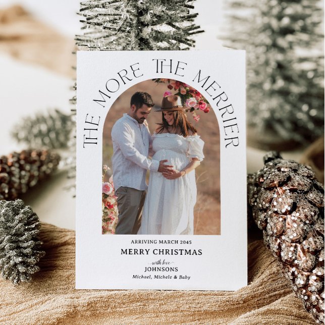 Boho Arch More The Merrier Pregnancy Announcement (Creator Uploaded)